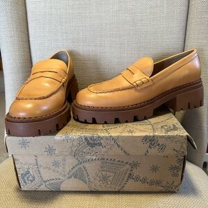 Free People Lyra Lug Sole Leather Platform Loafer